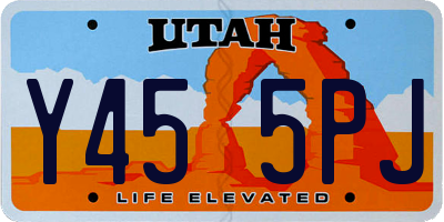 UT license plate Y455PJ