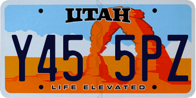 UT license plate Y455PZ