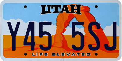 UT license plate Y455SJ