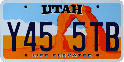 UT license plate Y455TB