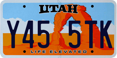 UT license plate Y455TK
