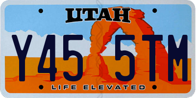 UT license plate Y455TM