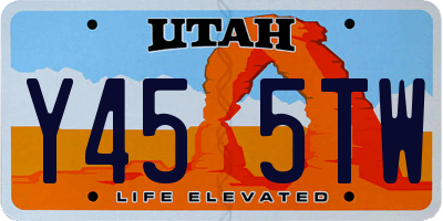 UT license plate Y455TW