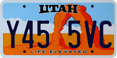 UT license plate Y455VC