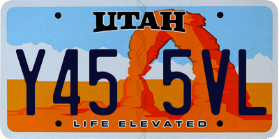 UT license plate Y455VL
