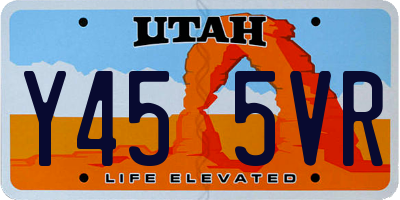 UT license plate Y455VR