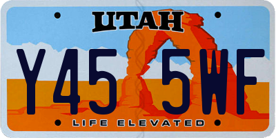 UT license plate Y455WF