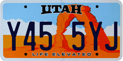 UT license plate Y455YJ