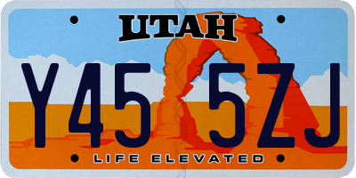 UT license plate Y455ZJ
