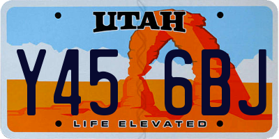 UT license plate Y456BJ