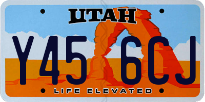 UT license plate Y456CJ