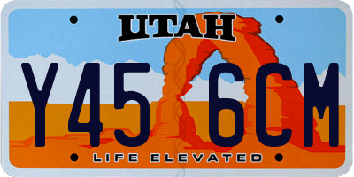 UT license plate Y456CM