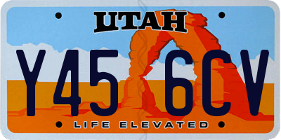 UT license plate Y456CV