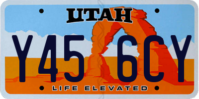 UT license plate Y456CY