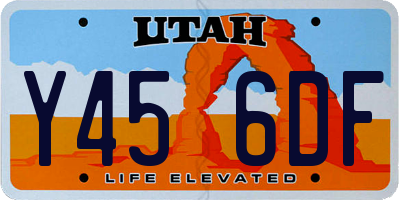 UT license plate Y456DF