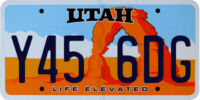 UT license plate Y456DG
