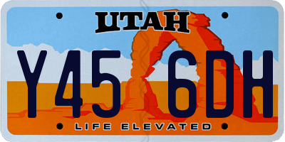 UT license plate Y456DH