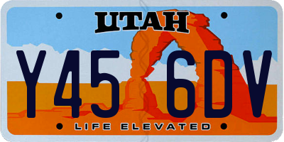 UT license plate Y456DV