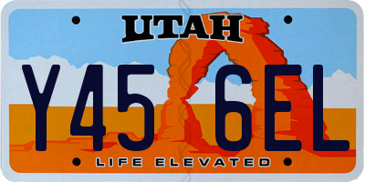 UT license plate Y456EL