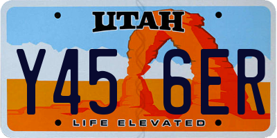UT license plate Y456ER
