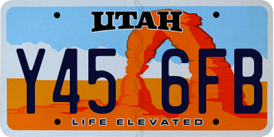 UT license plate Y456FB