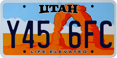 UT license plate Y456FC