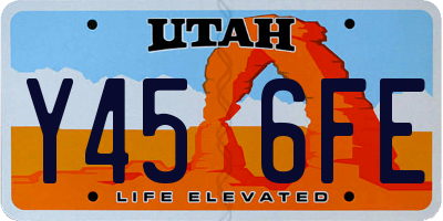 UT license plate Y456FE