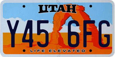 UT license plate Y456FG
