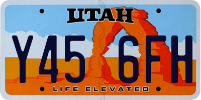 UT license plate Y456FH
