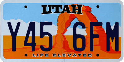 UT license plate Y456FM