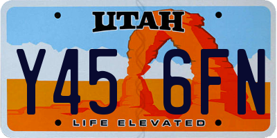 UT license plate Y456FN