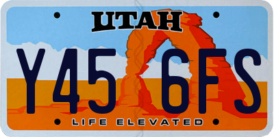 UT license plate Y456FS