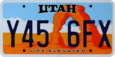 UT license plate Y456FX