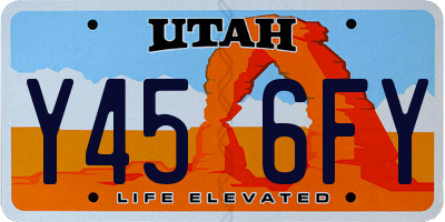 UT license plate Y456FY