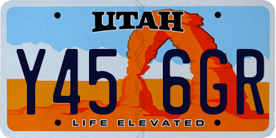 UT license plate Y456GR