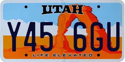 UT license plate Y456GU