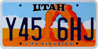 UT license plate Y456HJ