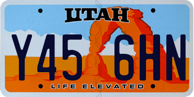 UT license plate Y456HN