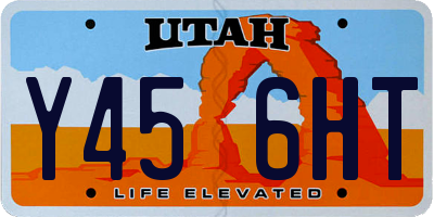 UT license plate Y456HT