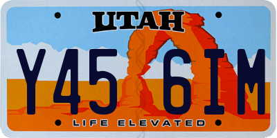 UT license plate Y456IM