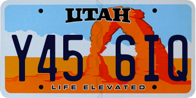 UT license plate Y456IQ