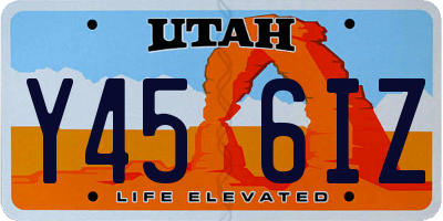 UT license plate Y456IZ