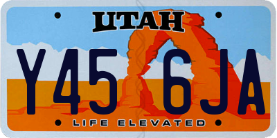 UT license plate Y456JA