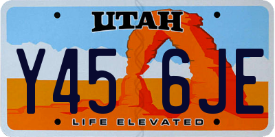UT license plate Y456JE