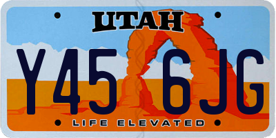 UT license plate Y456JG
