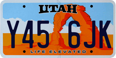 UT license plate Y456JK