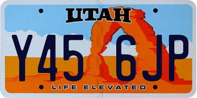 UT license plate Y456JP