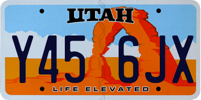 UT license plate Y456JX