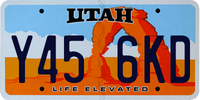 UT license plate Y456KD