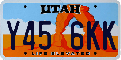 UT license plate Y456KK